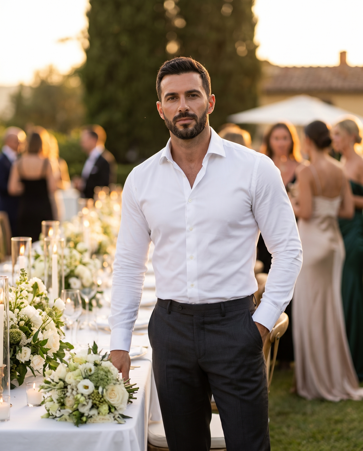 wedding white shirt